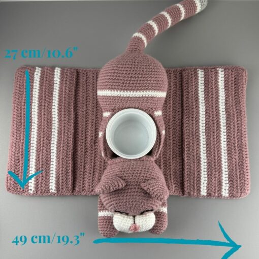Mönster virkad Katt armstödsförvaring - Image 5