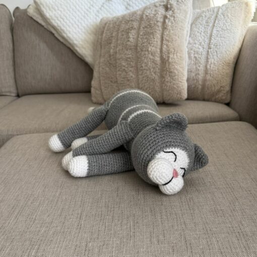Mönster virkad Soffpotatis Katt - Image 8