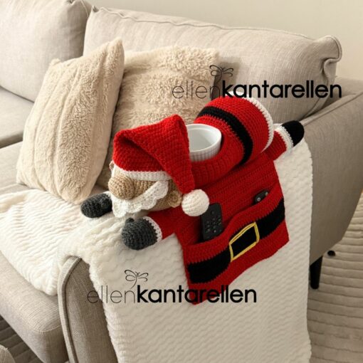 Mönster virkad Tomte armstödsförvaring