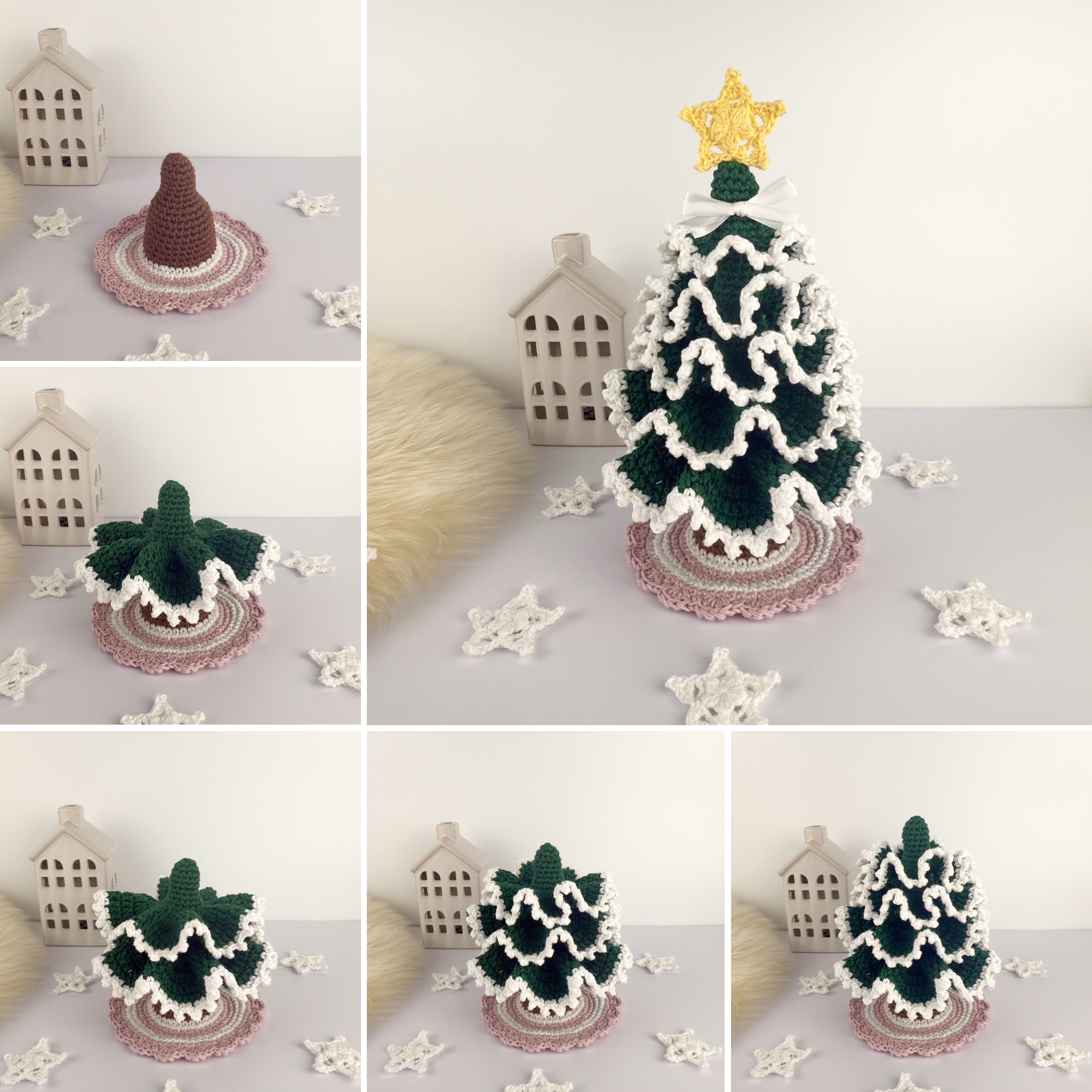 Mönster virkad Gran med volang - Bild 5