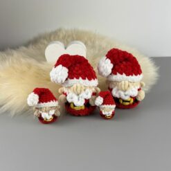 Alternative view of Mönster Virkad Tomt + utskriftbar Tomtesäck Ask