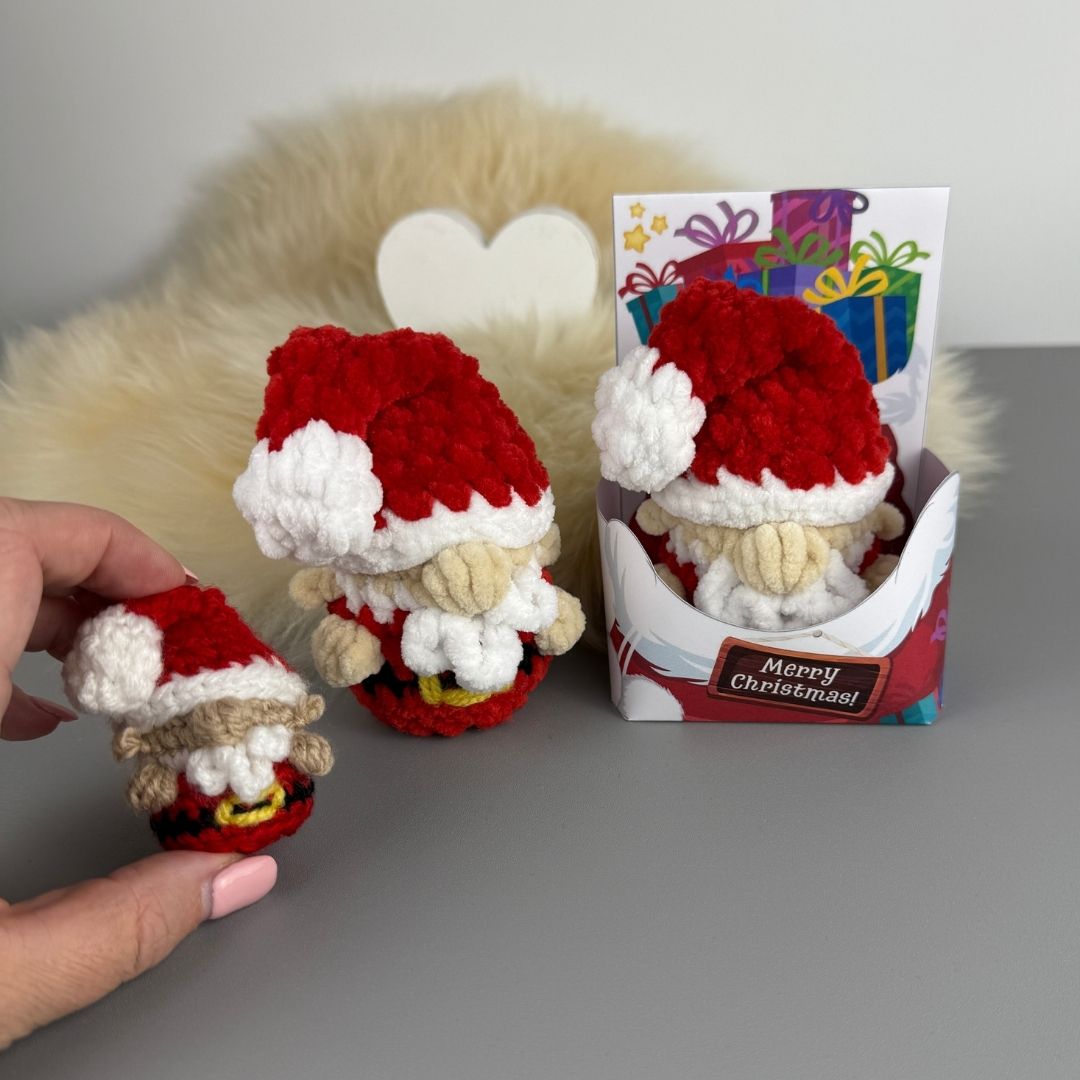 Mönster Virkad Tomt + utskriftbar Tomtesäck Ask - Bild 4