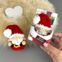 Mönster Virkad Tomt + utskriftbar Tomtesäck Ask