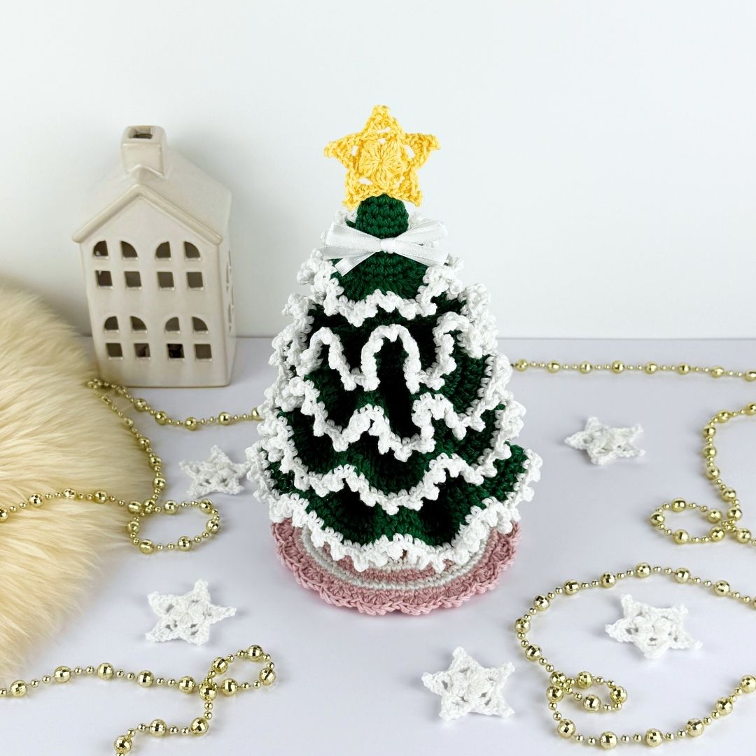 Mönster virkad Gran med volang - Bild 3