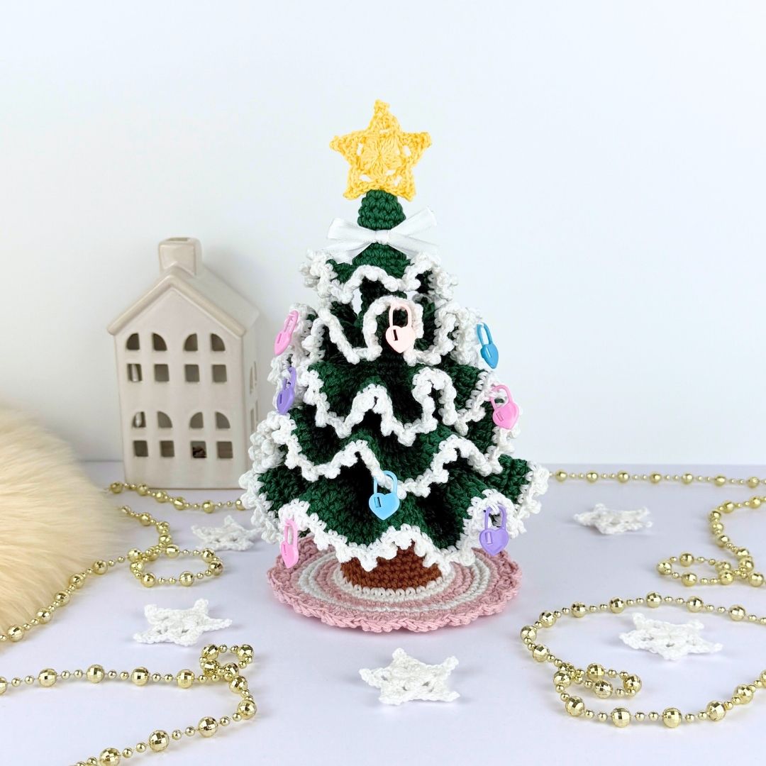 Mönster virkad Gran med volang - Bild 4