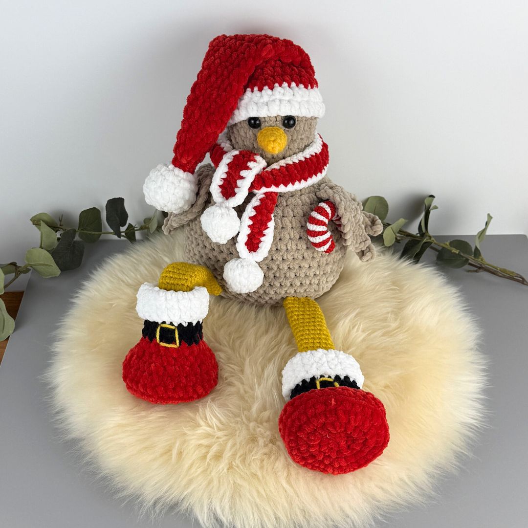 Mönster Virkade Julkläder till Hönan Polly - Bild 3