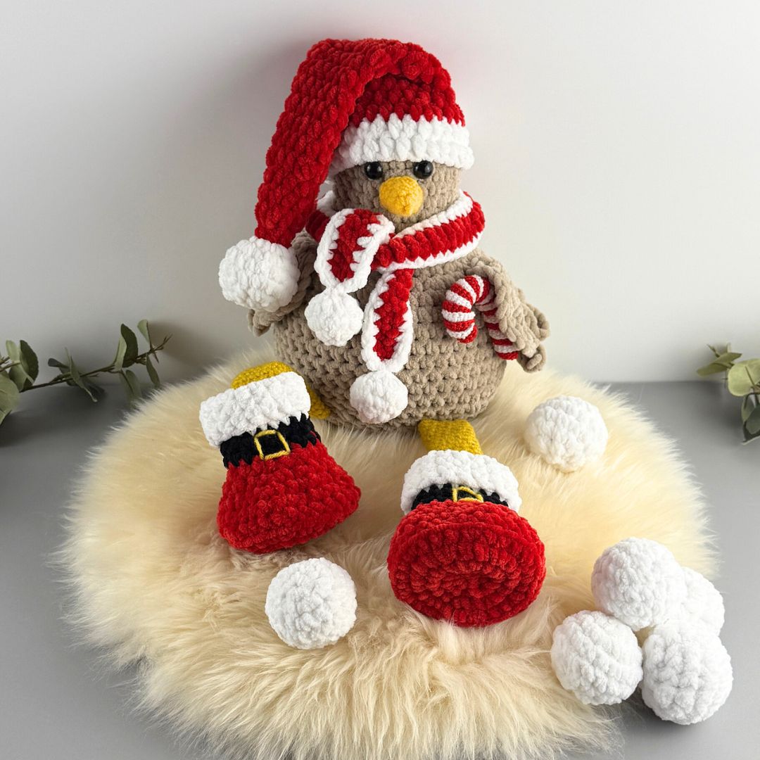 Mönster Virkade Julkläder till Hönan Polly - Bild 6