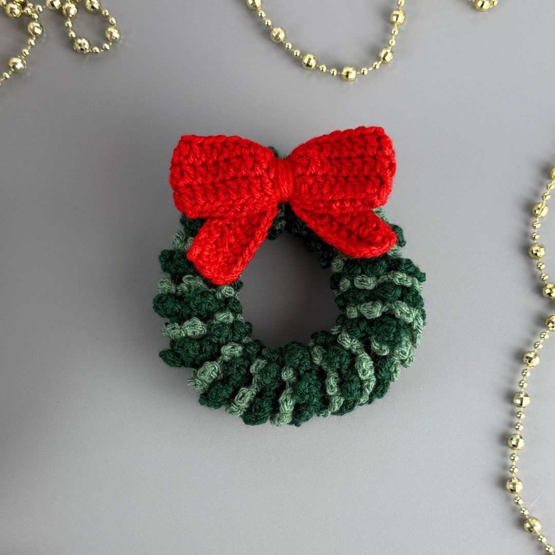 Mönster virkade söta små Julkransar och Polkagrisar - Bild 4