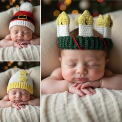 Mönster virkade Julmössor/Luciakrona till Baby