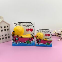 Alternative view of Mönster Virkad Anka + Alla Hjärtans Båtask