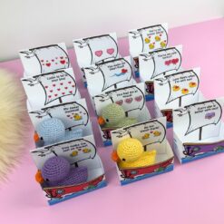 Alternative view of Utskriftbar Alla Hjärtans Båtask till Virkad Anka