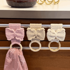 Mönster Virkad handdukshållare "Heather"