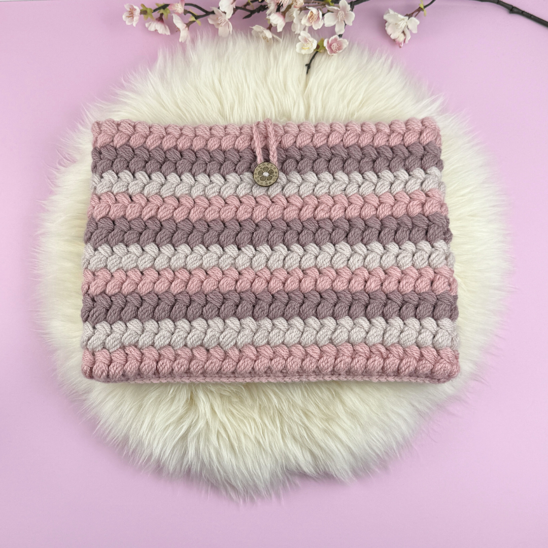 Virkmönster Laptop/iPad fodral "Rosebud" - Bild 2