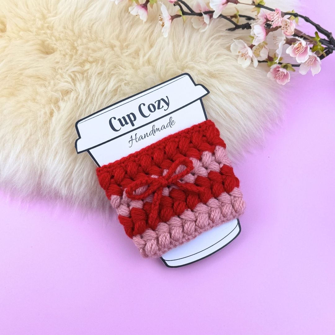 Virkmönster Muggvärmaren "Rosebud" + Utskriftbar Display - Bild 2