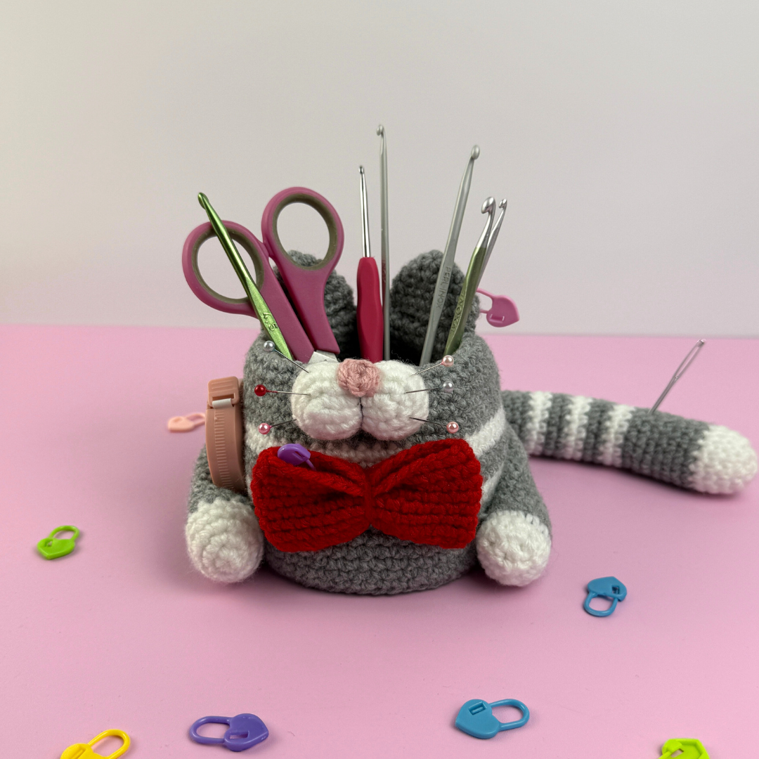 Mönster virkad VirknålsKatt - Bild 6