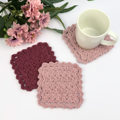 Virkmönster Glasunderlägg "Belladonna"