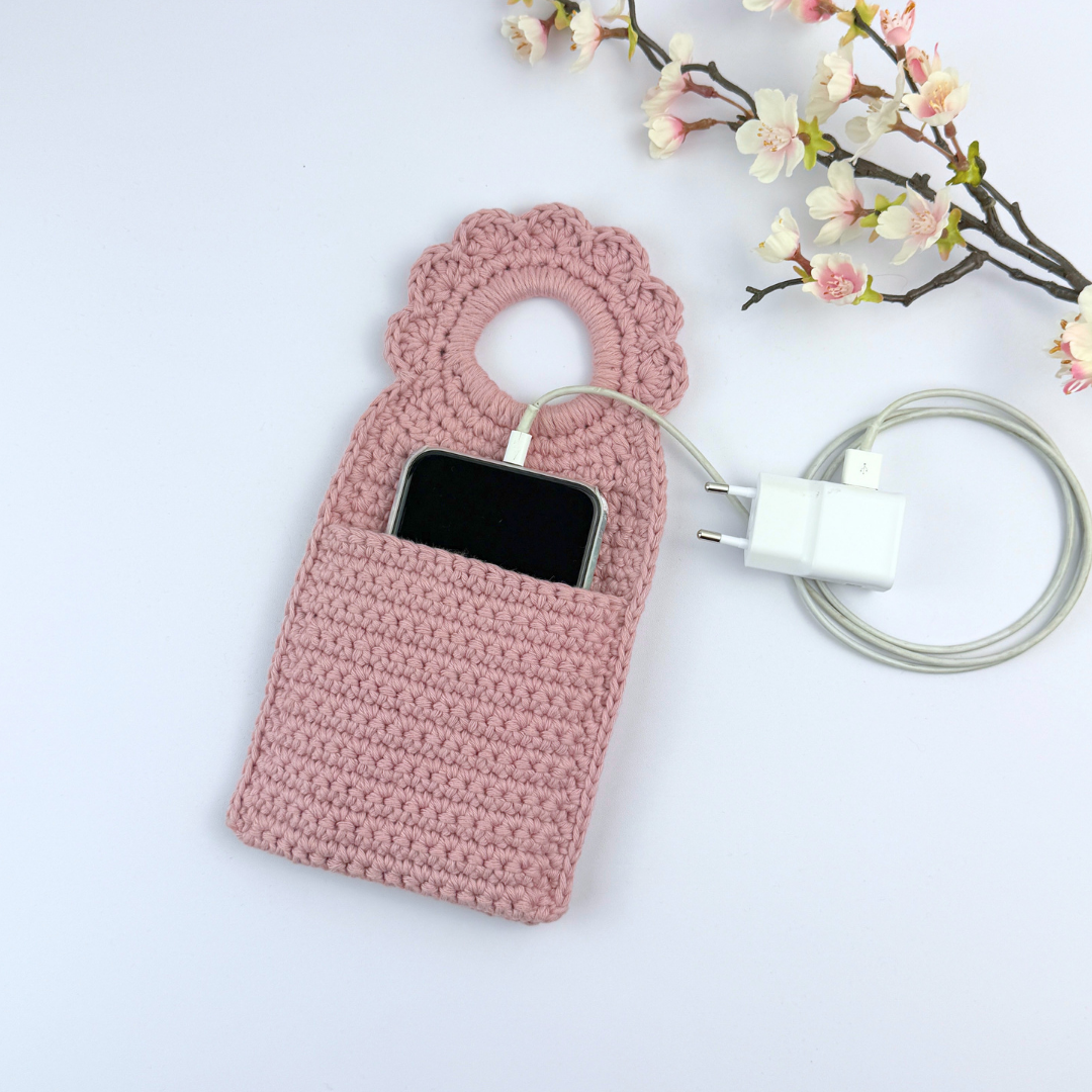 Mönster Virkad Mobilhållare "Heather" - Bild 4