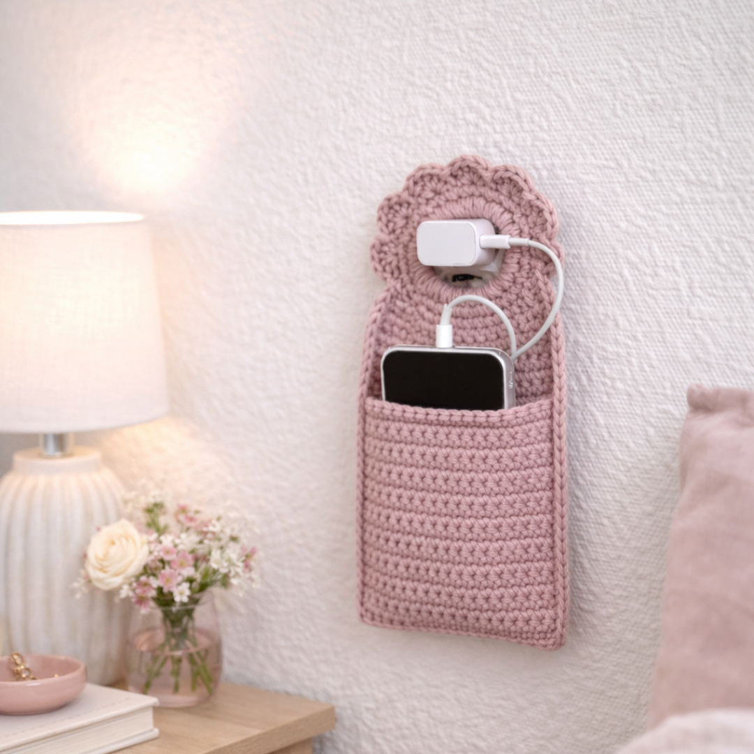 Mönster Virkad Mobilhållare "Heather" - Bild 5