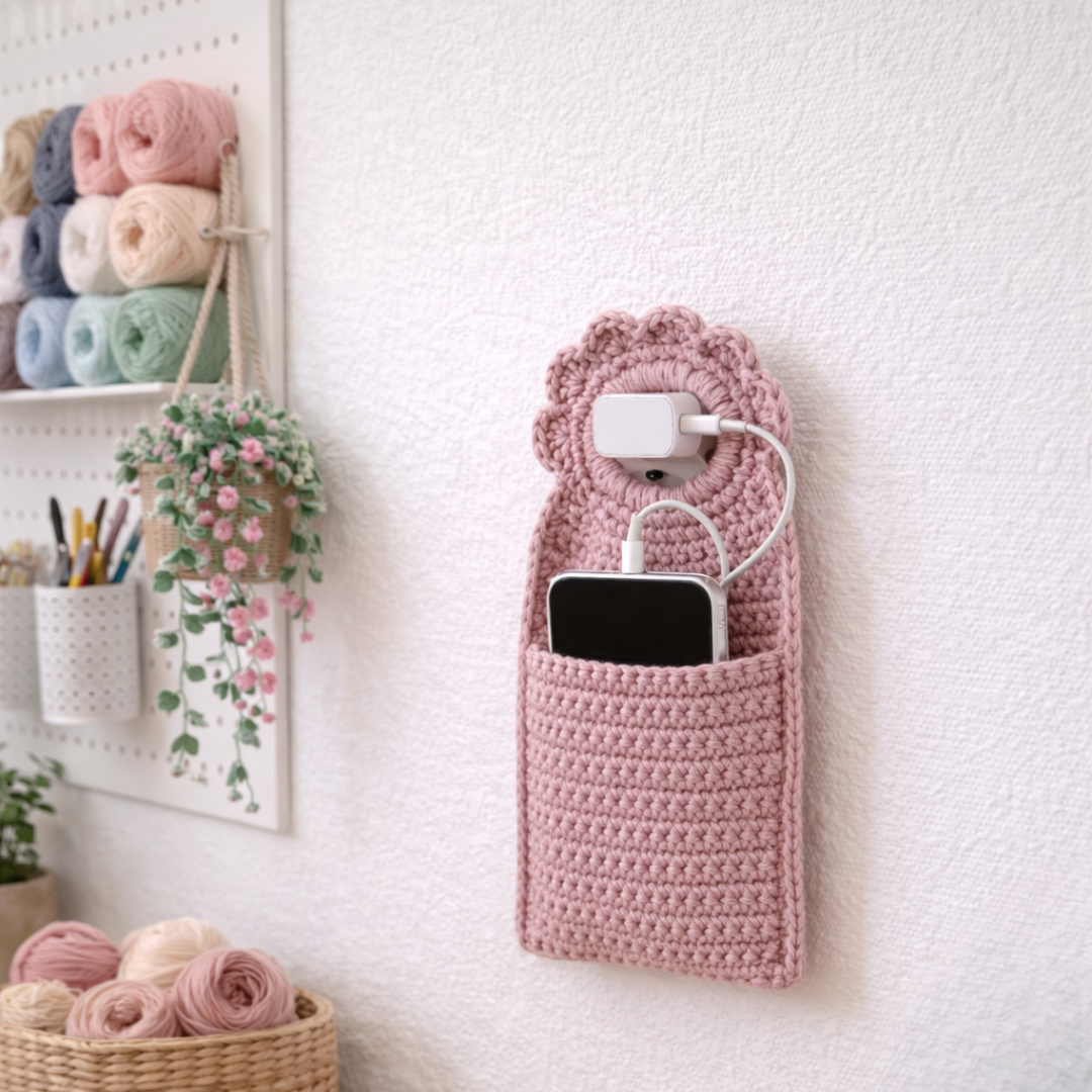 Mönster Virkad Mobilhållare "Heather" - Bild 6