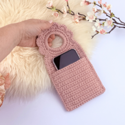 Alternative view of Mönster Virkad Mobilhållare "Heather"