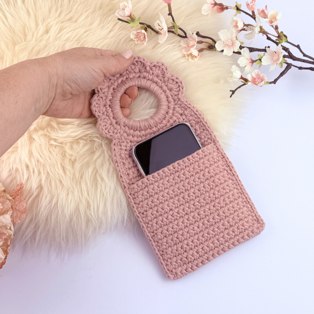 Mönster Virkad Mobilhållare "Heather" - Bild 2
