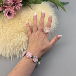 Virkmönster Vänskapsarmband & Ring "Carrie"