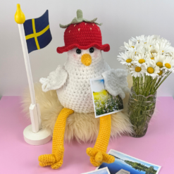 Mönster Virkad Jordgubbshatt till Hönan Polly