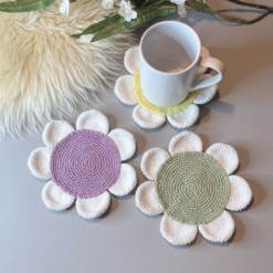 Alternative view of Virkmönster Glasunderlägg "Anemone"