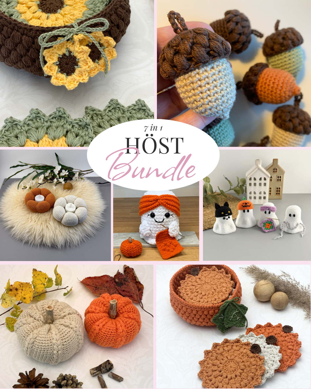 Bundle med virkmönster Höst & Halloween