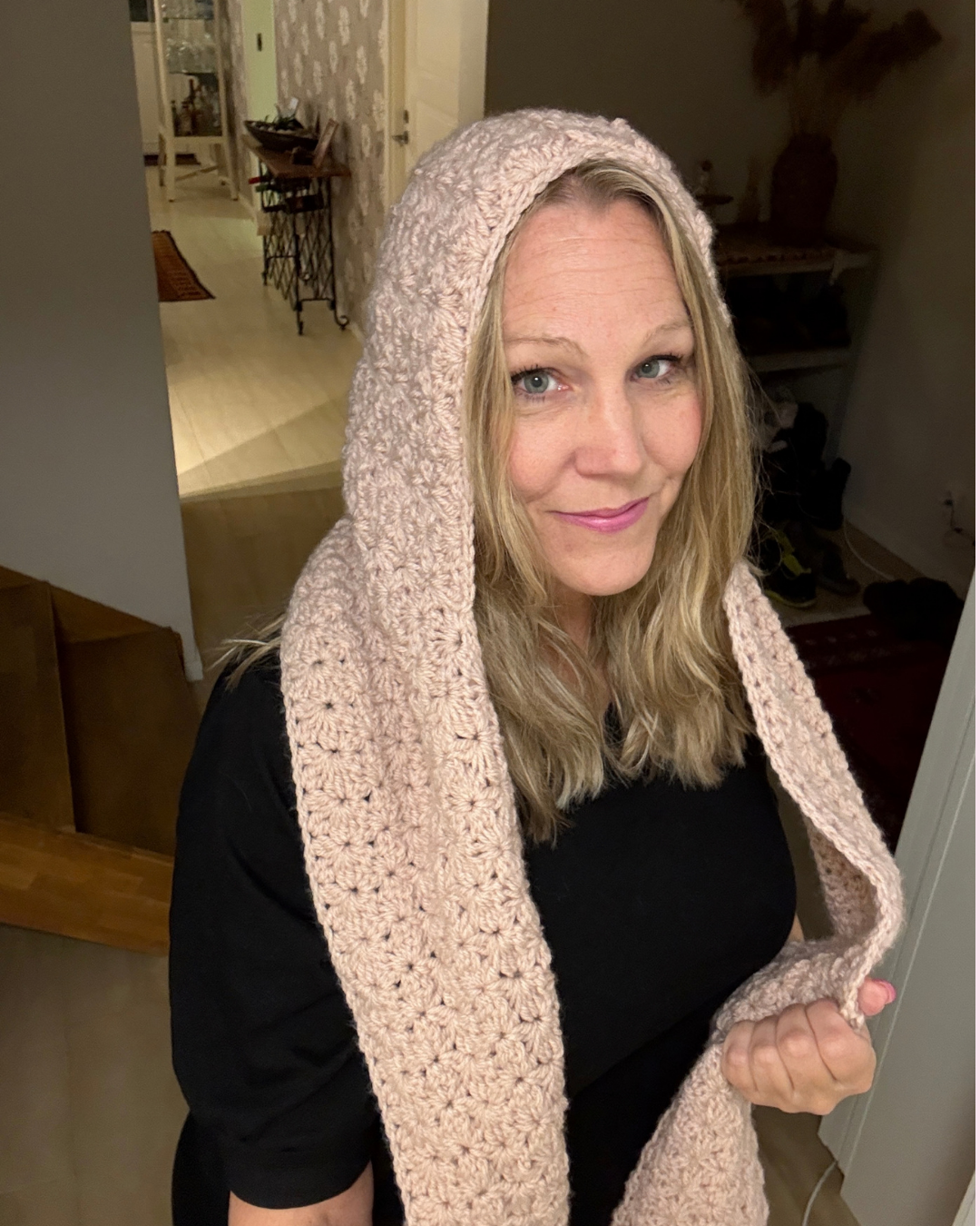 Mönster virkade Huvudscarf