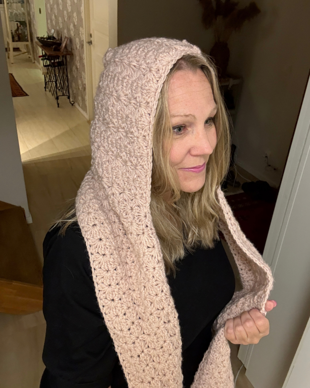 Mönster virkade Huvudscarf - Bild 2