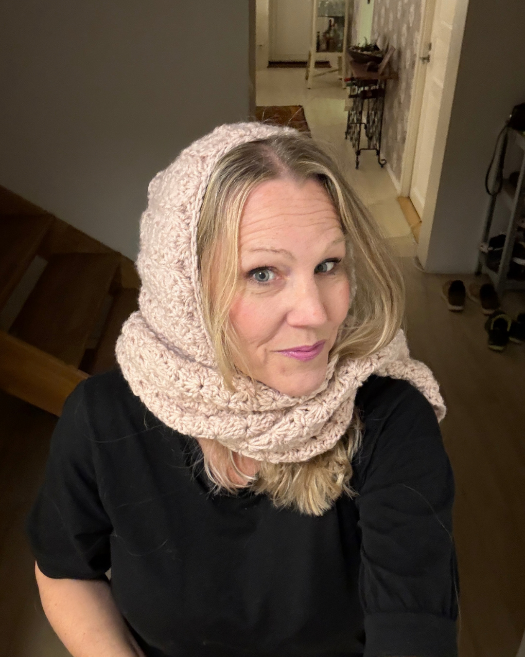 Mönster virkade Huvudscarf - Bild 3