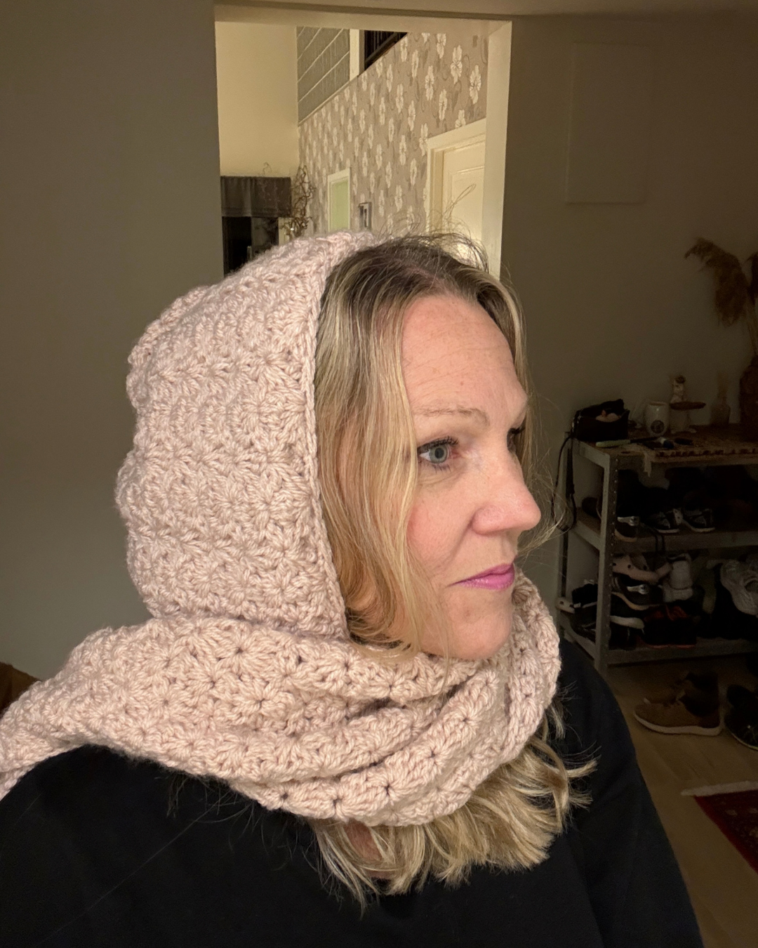 Mönster virkade Huvudscarf - Bild 7